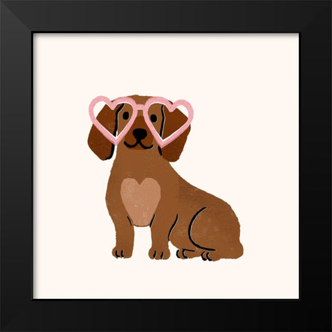 Little Legs Big Heart VI Black Modern Wood Framed Art Print by Barnes, Victoria