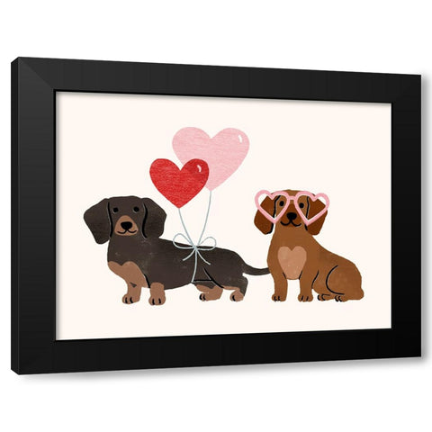 Little Legs Big Heart VII Black Modern Wood Framed Art Print with Double Matting by Barnes, Victoria