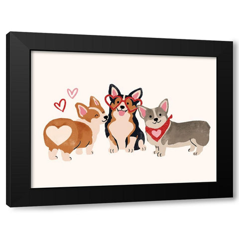 Little Legs Big Heart VIII Black Modern Wood Framed Art Print by Barnes, Victoria