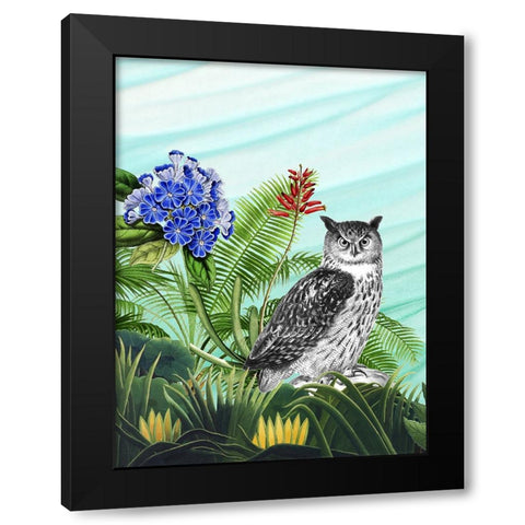 Tropical Wave I Black Modern Wood Framed Art Print with Double Matting by Wang, Melissa