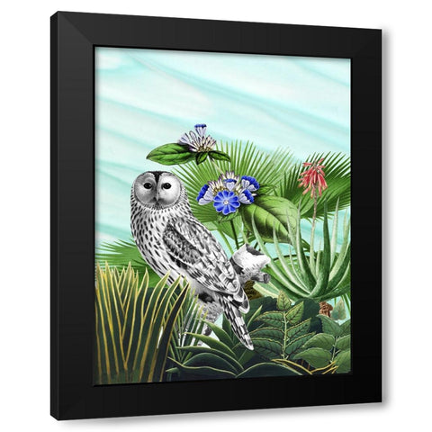 Tropical Wave II Black Modern Wood Framed Art Print with Double Matting by Wang, Melissa