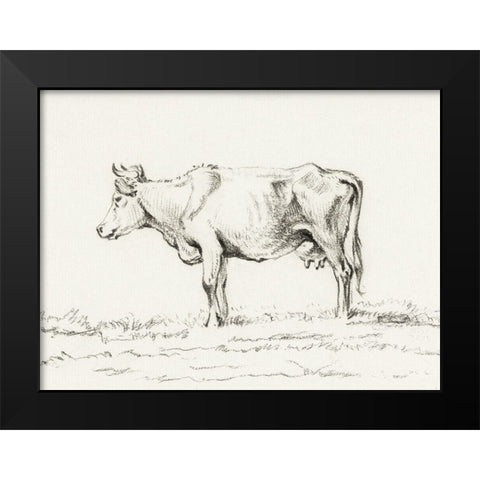 Bernard Cow Sketch I Black Modern Wood Framed Art Print by Bernard, Jean