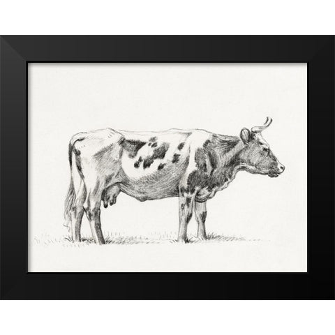 Bernard Cow Sketch III Black Modern Wood Framed Art Print by Bernard, Jean