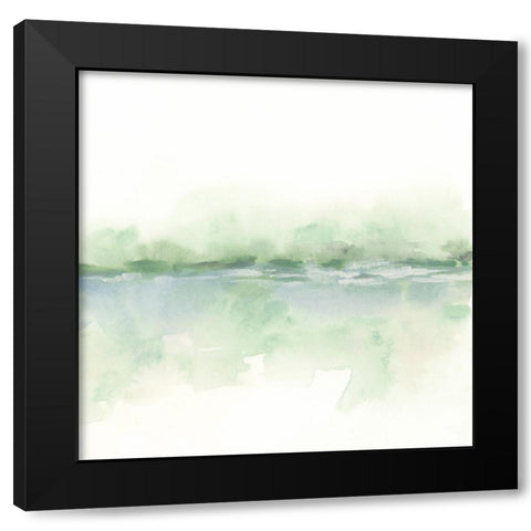 Moss Mist I Black Modern Wood Framed Art Print by Vess, June Erica