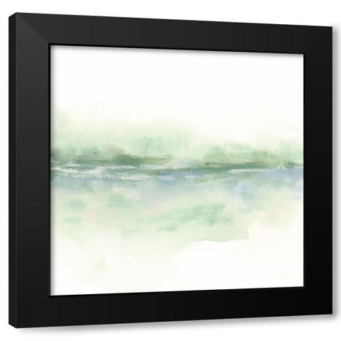 Moss Mist II Black Modern Wood Framed Art Print by Vess, June Erica