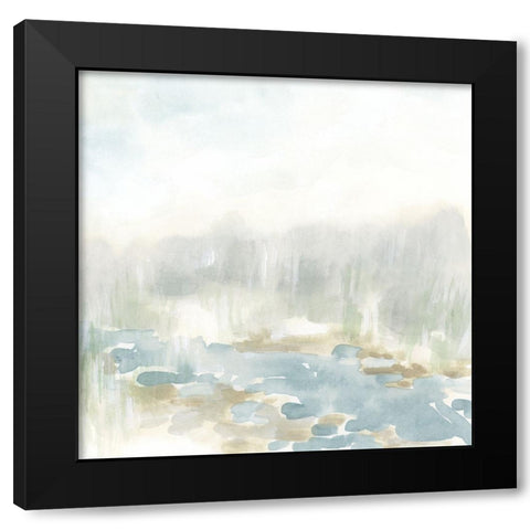Misty Creekbed I Black Modern Wood Framed Art Print with Double Matting by Vess, June Erica