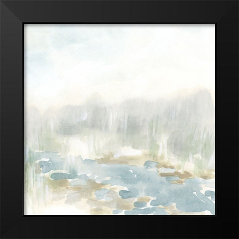 Misty Creekbed I Black Modern Wood Framed Art Print by Vess, June Erica