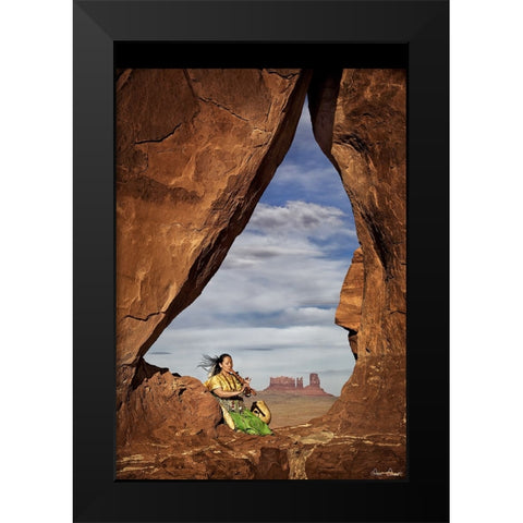 Natures Melody I Black Modern Wood Framed Art Print by Drost, David