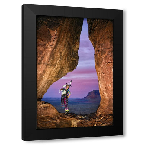 Natures Melody II Black Modern Wood Framed Art Print with Double Matting by Drost, David