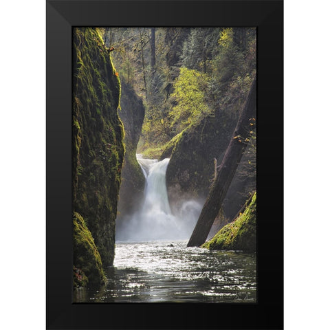 Rapid Waterfall II Black Modern Wood Framed Art Print by Drost, David