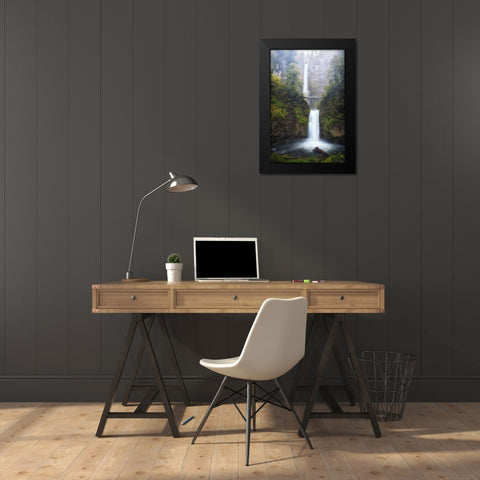 Rapid Waterfall III Black Modern Wood Framed Art Print by Drost, David