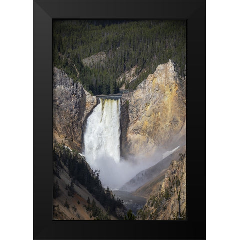 Rapid Waterfall IV Black Modern Wood Framed Art Print by Drost, David