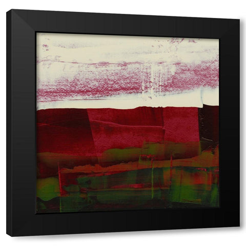 Abstract Veil I Black Modern Wood Framed Art Print with Double Matting by Gordon, Sharon