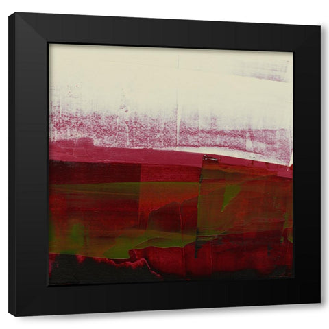 Abstract Veil II Black Modern Wood Framed Art Print with Double Matting by Gordon, Sharon