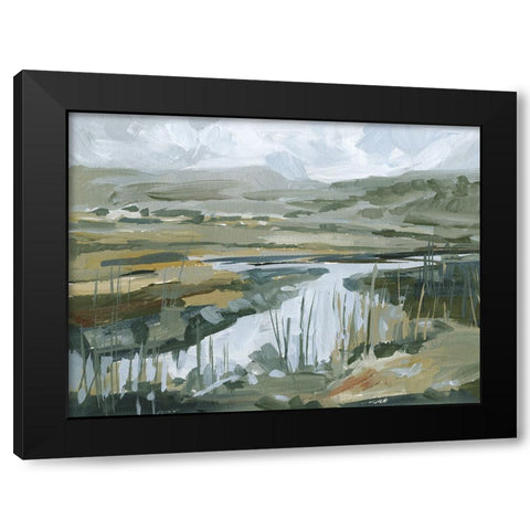 Wetland Vista I Black Modern Wood Framed Art Print with Double Matting by Barnes, Victoria