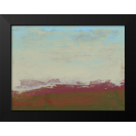 Abstract Magenta Horizon II Black Modern Wood Framed Art Print by Gordon, Sharon