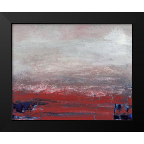 Red Glimpse Black Modern Wood Framed Art Print by Gordon, Sharon