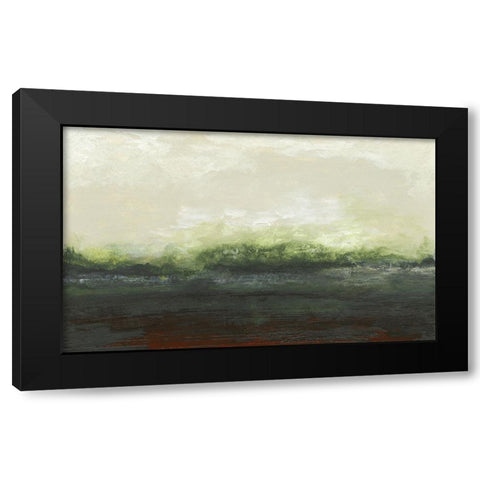 Across the Green Hills Black Modern Wood Framed Art Print by Gordon, Sharon