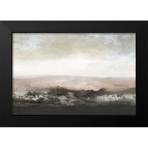 Across the Hills Black Modern Wood Framed Art Print by Gordon, Sharon