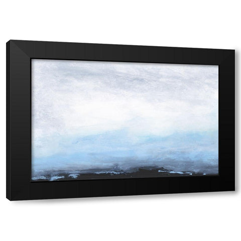 Across the Blue Ocean Black Modern Wood Framed Art Print by Gordon, Sharon