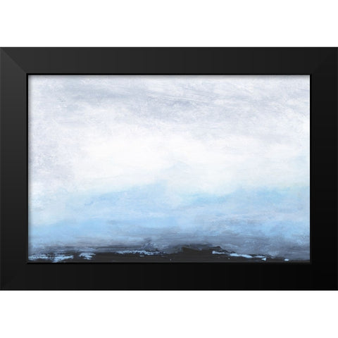 Across the Blue Ocean Black Modern Wood Framed Art Print by Gordon, Sharon