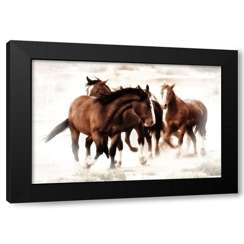 The Finish Line Black Modern Wood Framed Art Print with Double Matting by Drost, David
