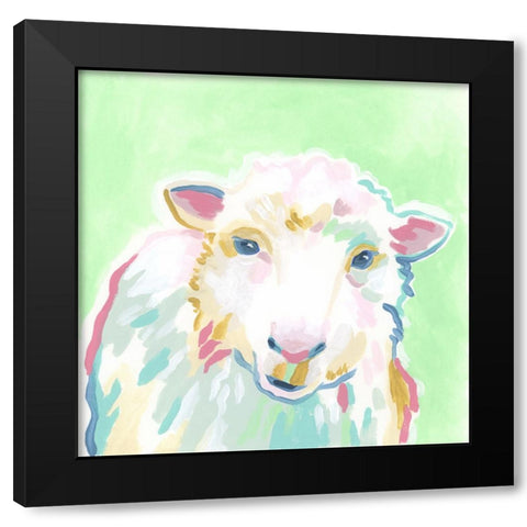 Pop Pasture I Black Modern Wood Framed Art Print with Double Matting by Vess, June Erica