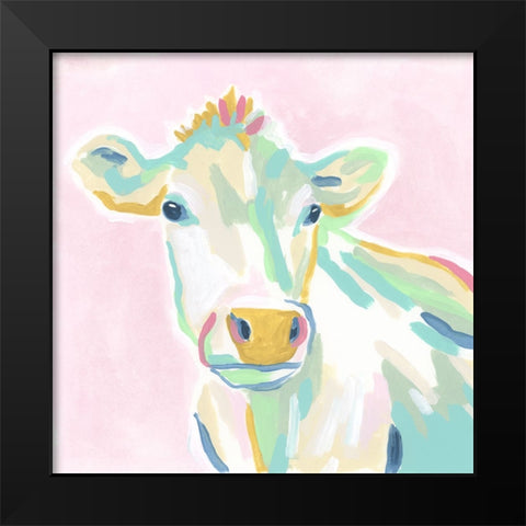 Pop Pasture II Black Modern Wood Framed Art Print by Vess, June Erica