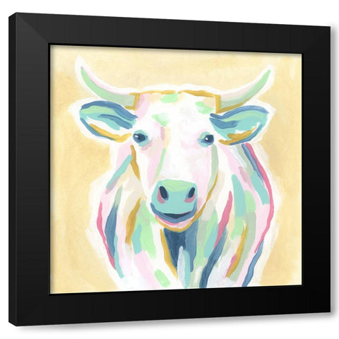 Pop Pasture III Black Modern Wood Framed Art Print by Vess, June Erica