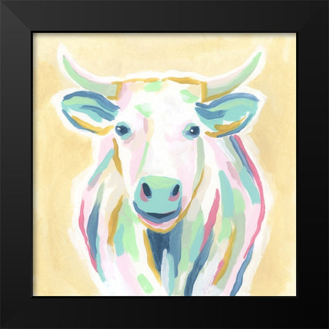 Pop Pasture III Black Modern Wood Framed Art Print by Vess, June Erica