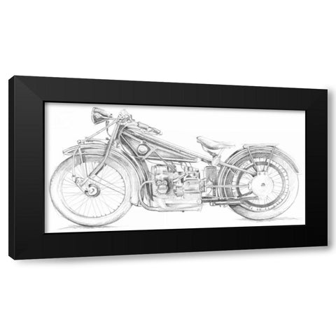 Motorcycle Sketch I Black Modern Wood Framed Art Print by Meagher, Megan