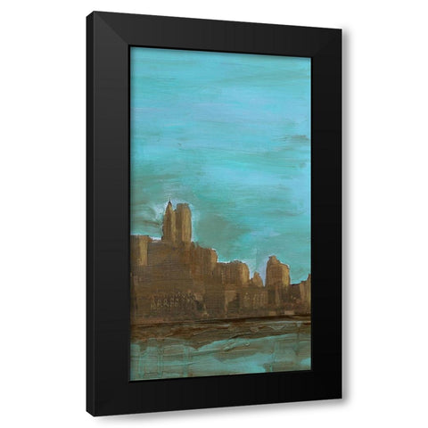 Manhattan Triptych III Black Modern Wood Framed Art Print by Ludwig, Alicia