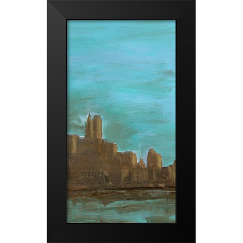 Manhattan Triptych III Black Modern Wood Framed Art Print by Ludwig, Alicia