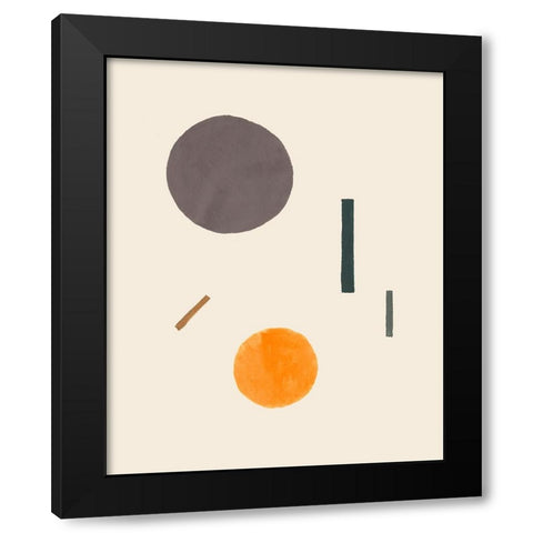 Custom Intraconnected I Black Modern Wood Framed Art Print with Double Matting by Wang, Melissa