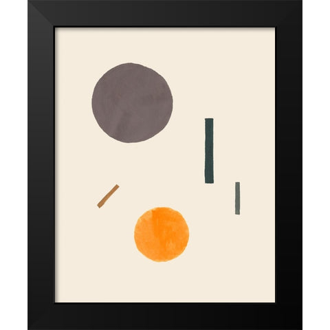 Custom Intraconnected I Black Modern Wood Framed Art Print by Wang, Melissa