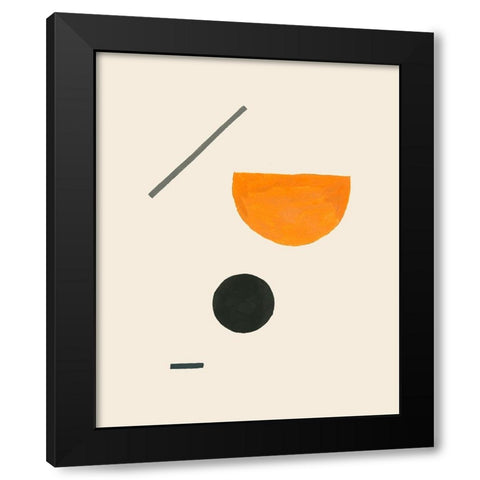 Custom Intraconnected II Black Modern Wood Framed Art Print with Double Matting by Wang, Melissa