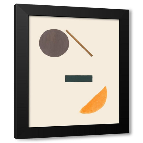 Custom Intraconnected III Black Modern Wood Framed Art Print with Double Matting by Wang, Melissa