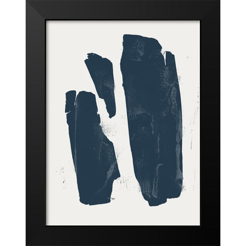 Custom Triple Block Print II Black Modern Wood Framed Art Print by Green, Jacob