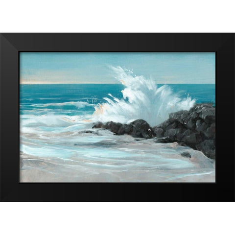 Crashing Wave I Black Modern Wood Framed Art Print by OToole, Tim