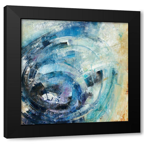 Concentric Eccentric Black Modern Wood Framed Art Print by Douglass, Farrell