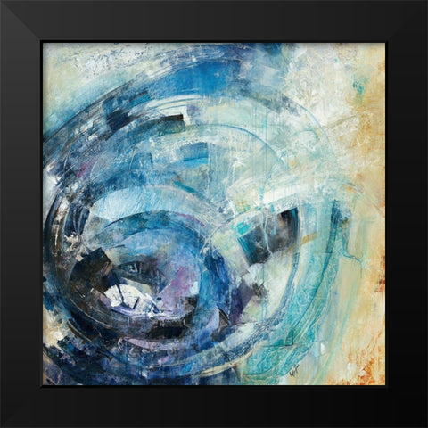 Concentric Eccentric Black Modern Wood Framed Art Print by Douglass, Farrell