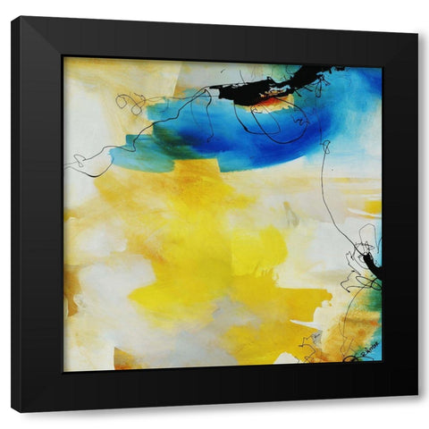 Kinetics II Black Modern Wood Framed Art Print with Double Matting by Drotar, Rikki