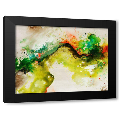Animated Flow I Black Modern Wood Framed Art Print by Drotar, Rikki