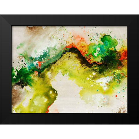 Animated Flow I Black Modern Wood Framed Art Print by Drotar, Rikki
