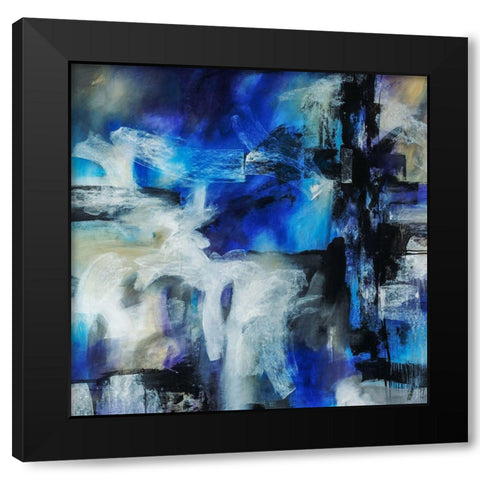 Azure Dreams Black Modern Wood Framed Art Print by Drotar, Rikki