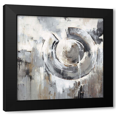 Blur the Lines Black Modern Wood Framed Art Print by Edmunds, Sydney