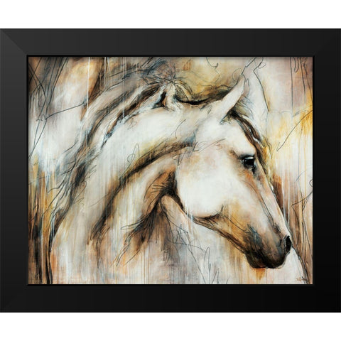 Calm Beauty Black Modern Wood Framed Art Print by Drotar, Rikki