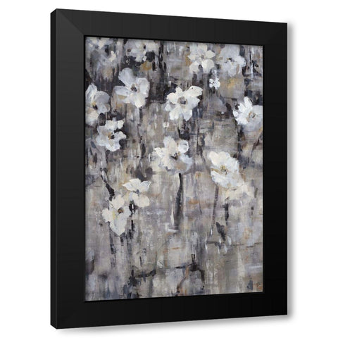 Chelsea Floral Black Modern Wood Framed Art Print by Maas, Jodi