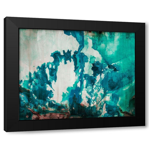 Icecap Black Modern Wood Framed Art Print with Double Matting by Taylor, Kari