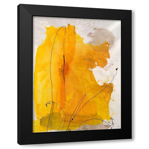 Jovial II Black Modern Wood Framed Art Print with Double Matting by Drotar, Rikki